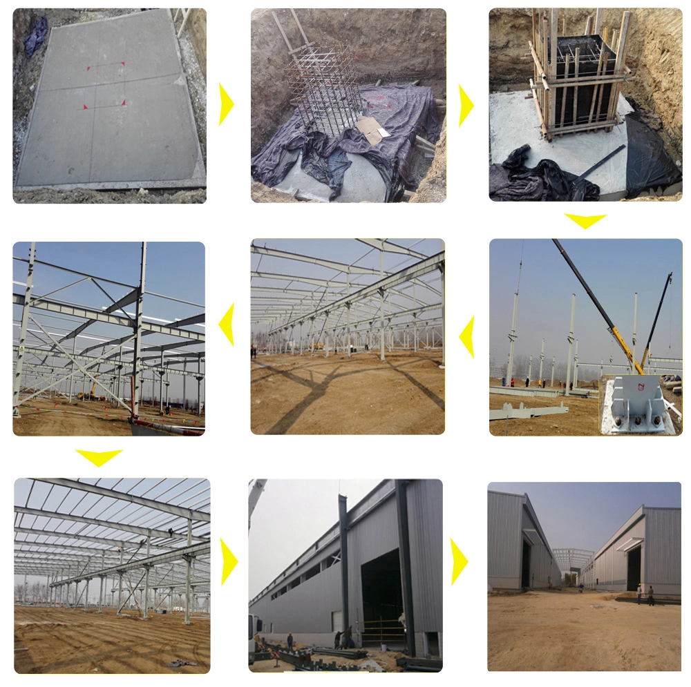 Welded H Section Beam and Column Steel Structure Building Material