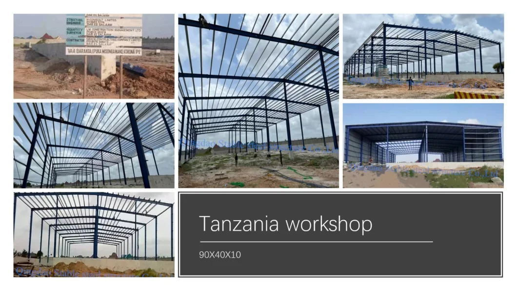 Prefabricated Building Construction Warehouse Workshop Plant Hangar Hall Light Steel Structure