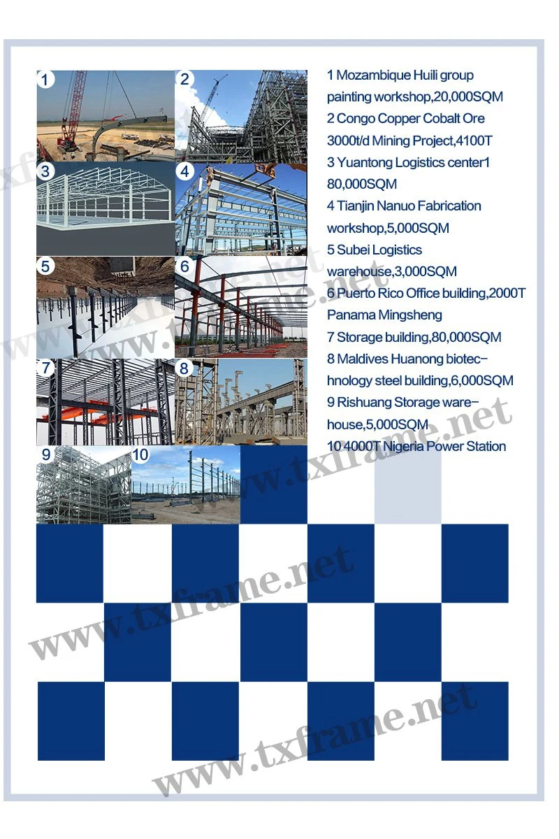 Q355 Custom Industrial Prefabricated Pre Engineered Metal Structural Steel Frame Structure Construction Prefab Warehouse Workshop Factory Storage Building