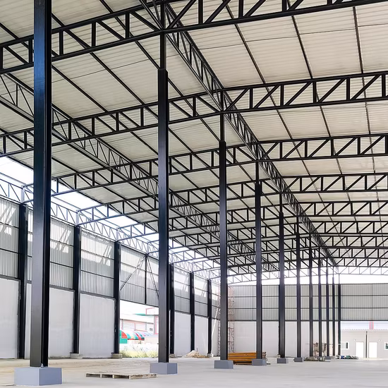 Kostengünstiges Metallgebäude-Werkstatt-Hangar-Stahlrahmen-vorfabriziertes Stahlkonstruktions-Lager