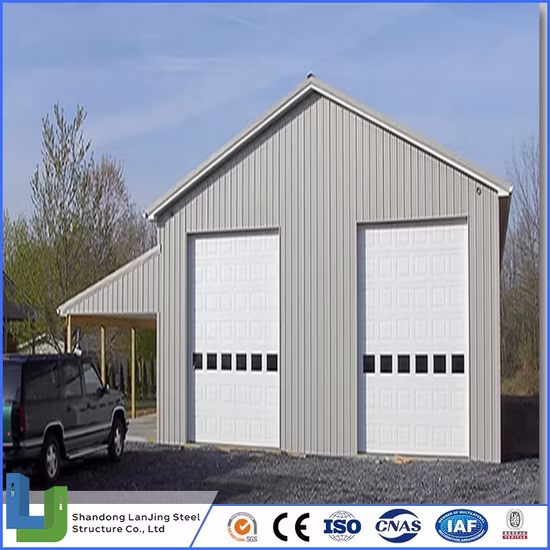 Vorgefertigte, maßgeschneiderte, vorgefertigte Stahlkonstruktion, schnelle Montagehalle für Lager, Werkstatt, Hangar, Garage, Flugzeuge